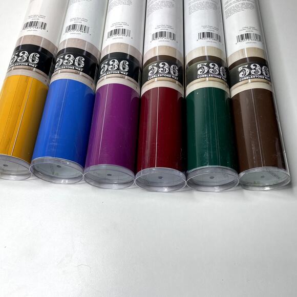 Lot of 6 — Cricut PERMANENT GLOSSY Premium Vinyl Sheets Rolls — Mixed Colors NEW - Picture 10 of 10